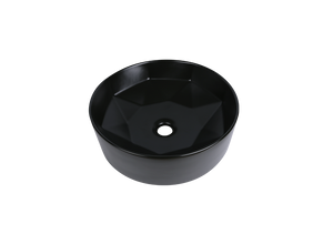 AD-C48-Black-Vessel Round Ceramic Matte Black