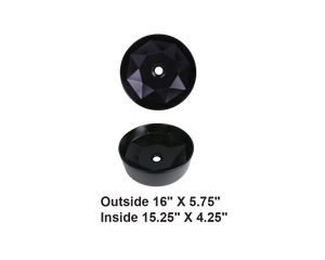 AD-C48-Black-Vessel Round Ceramic Matte Black