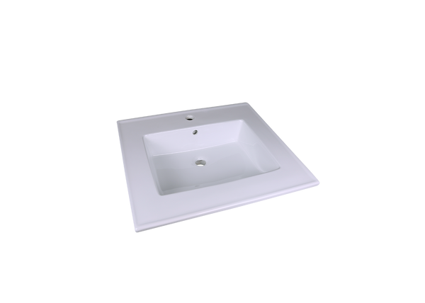 AD-C49-Vanity Top / Drop-in Rectangular Ceramic