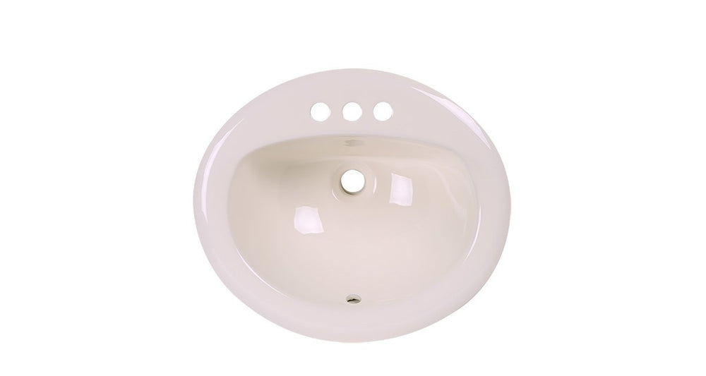 AD-C4B Bisque-Drop In Oval Ceramic Sink White