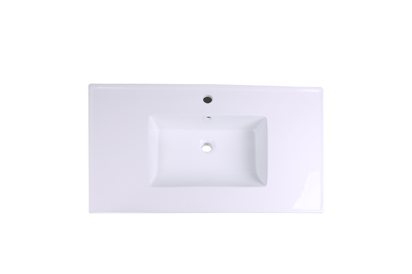 AD-C51-Vanity Top / Drop-in Rectangular Ceramic Sink