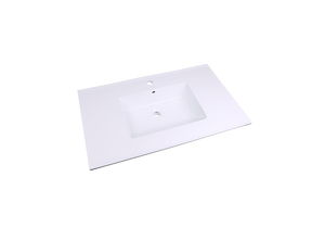 AD-C51-Vanity Top / Drop-in Rectangular Ceramic Sink