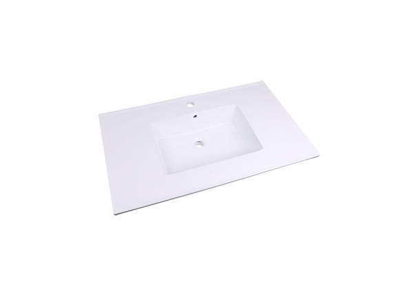 AD-C51-Vanity Top / Drop-in Rectangular Ceramic Sink