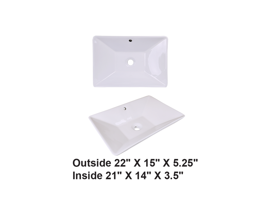 AD-C53-Vessel Rectangular Ceramic