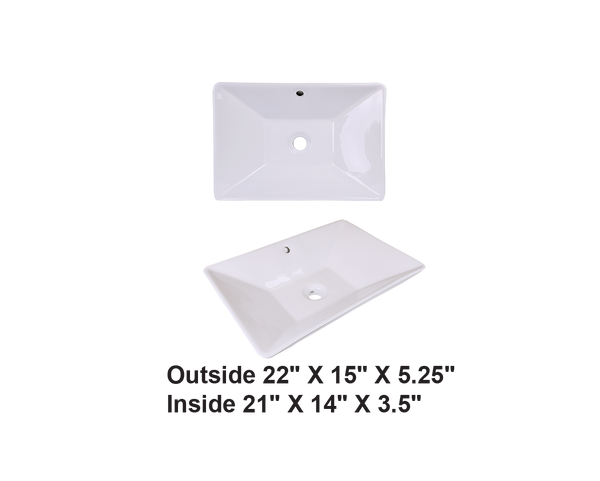 AD-C53-Vessel Rectangular Ceramic