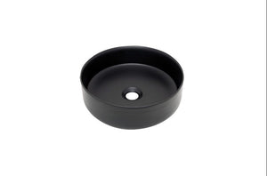 AD-C57-Vessel Round Matte Black Ceramic Sink