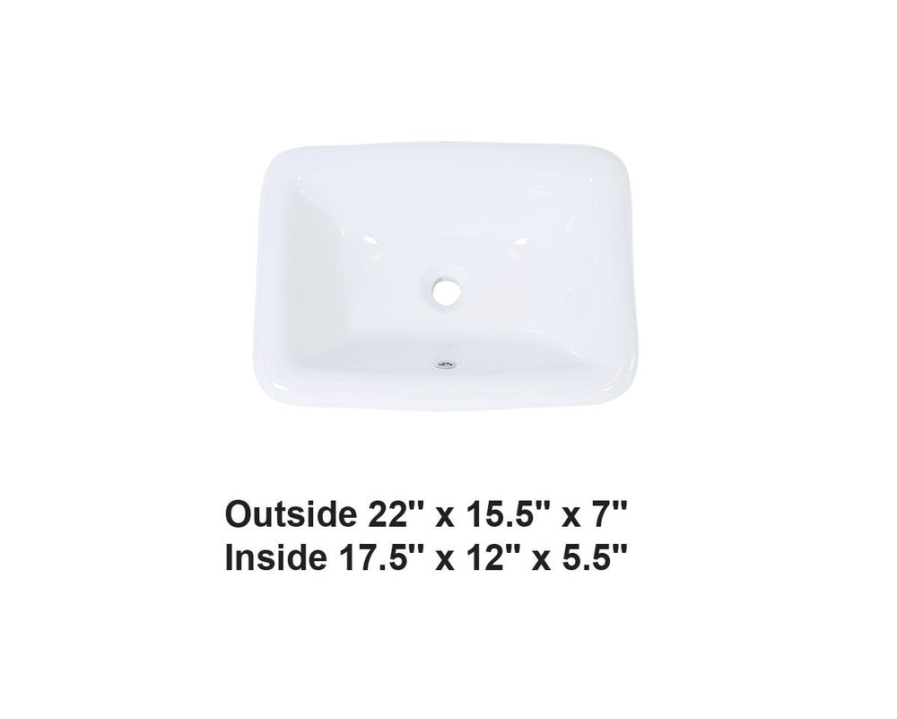 AD-C63-Drop-in Rectangular Ceramic Sink