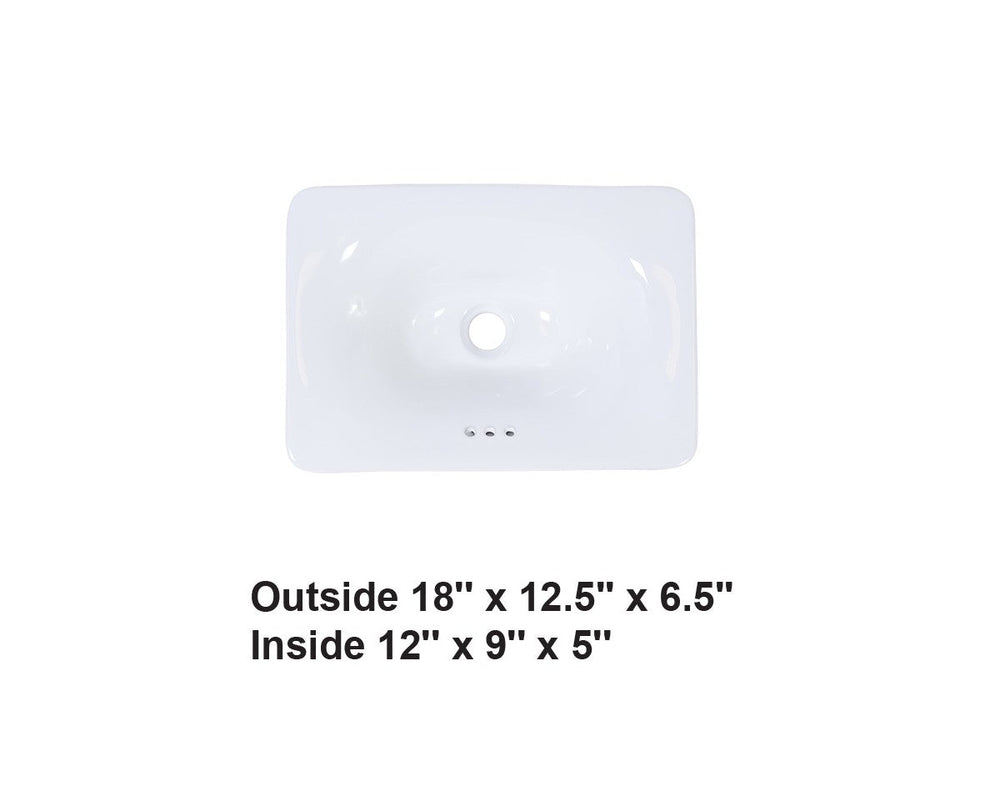 AD-C64-Drop-in Rectangular Ceramic Sink