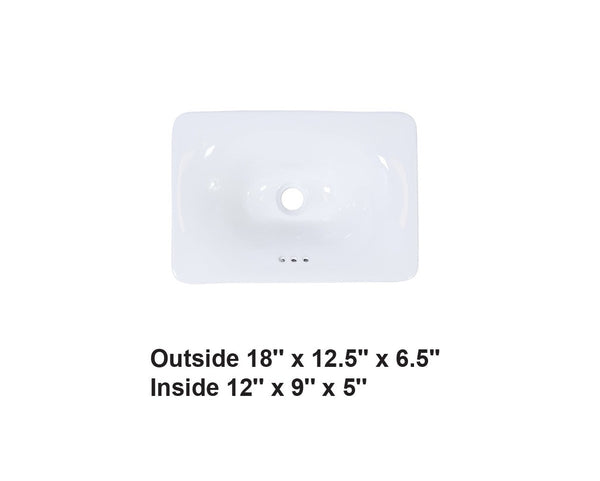 AD-C64-Drop-in Rectangular Ceramic Sink