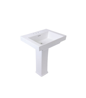 AD-C66-Pedestal Rectangular Ceramic Sink