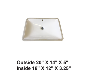 AD-C6ADA-Undermount Rectangular Ceramic Sink