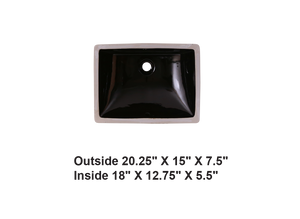 AD-C6M-BL-Undermount Rectangular Ceramic Sink Bisque