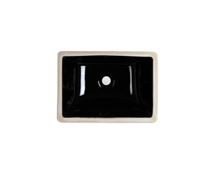 AD-C6S Black-Undermount Rectangular Ceramic Sink