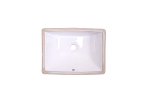 AD-C6S White-Undermount Rectangular Ceramic Sink
