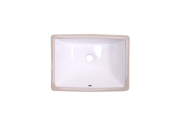AD-C6S White-Undermount Rectangular Ceramic Sink