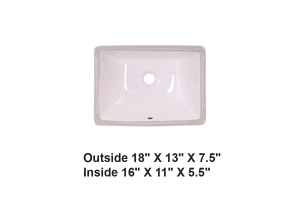 AD-C7S Bisque-Rectangular Ceramic