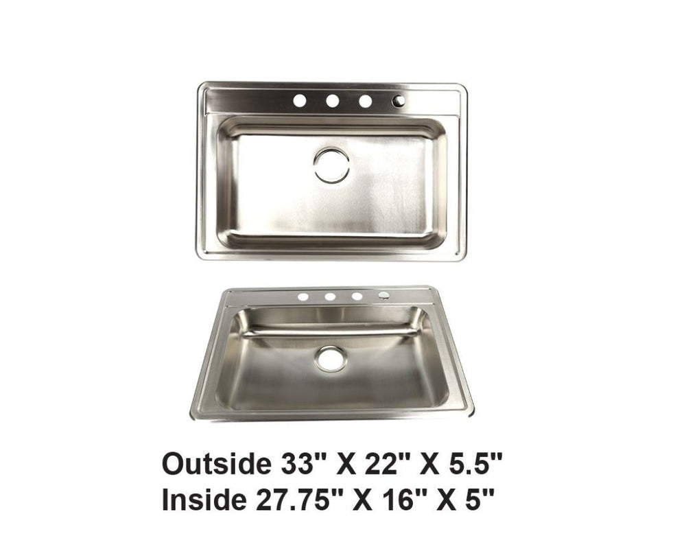 AD-D78-ADA-Drop In Stainless Steel Sink