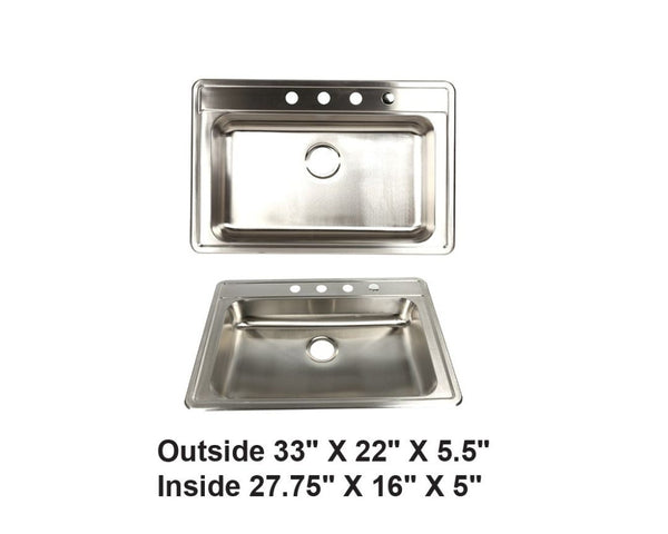 AD-D78-ADA-Drop In Stainless Steel Sink