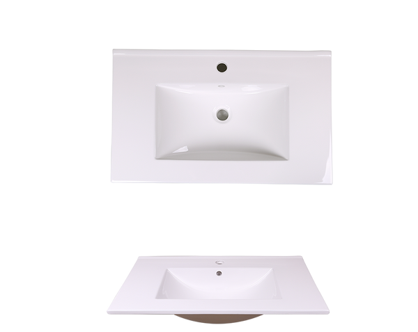 AD-E75-Vanity Top / Drop-in Rectangular Ceramic