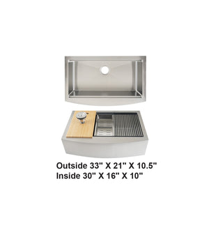 AD-F78-33-T-Farm House Apron Front Stainless Steel