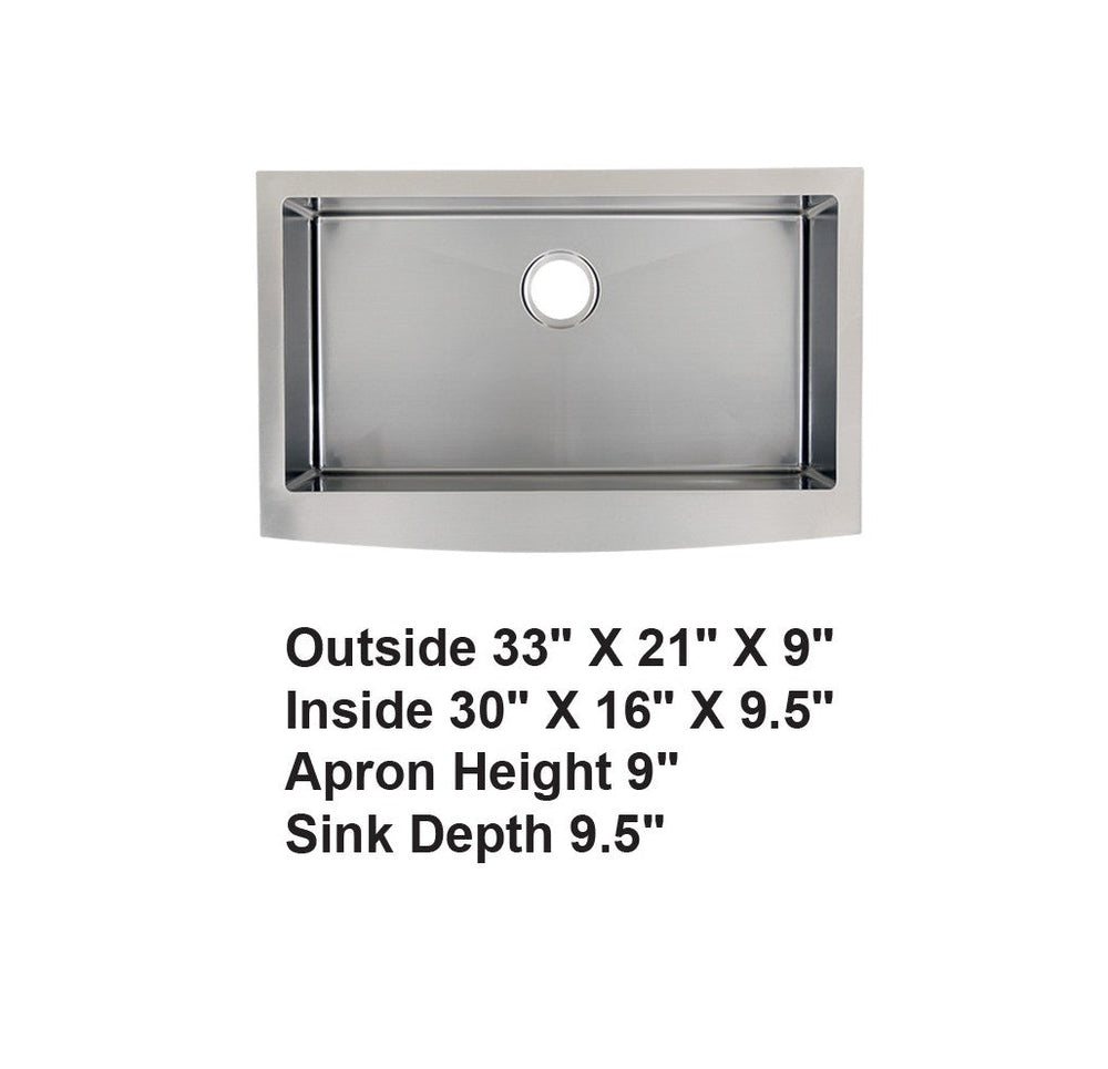 AD-F78-33-Farm House Apron Front Stainless Stain
