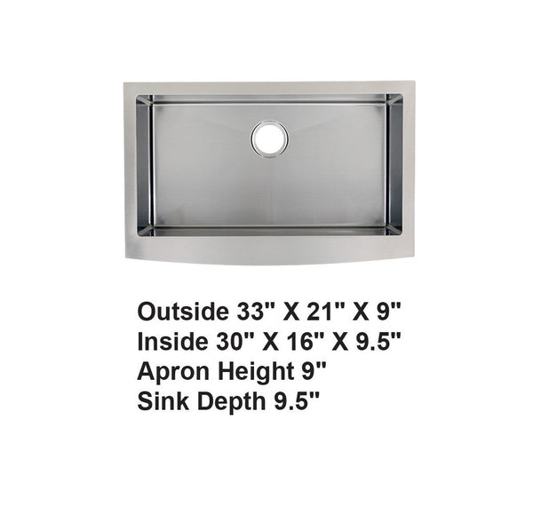 AD-F78-33-Farm House Apron Front Stainless Stain