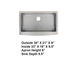 AD-F78-36-Farm House Apron Front Stainless Stain