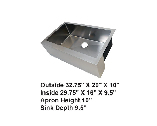 AD-F78H/ F2B -Farm House Apron Front Stainless Stain Sink