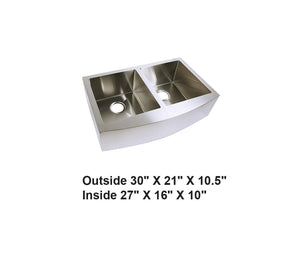 AD-F88-30-Farm House Apron Front Stainless Stain