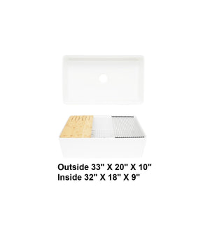 AD-FC11F-Farm House Apron Front Fireclay Sink
