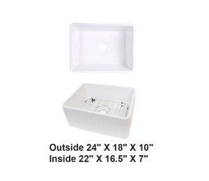 AD-FC6F-Farm House Apron Front Stainless Stain Sink