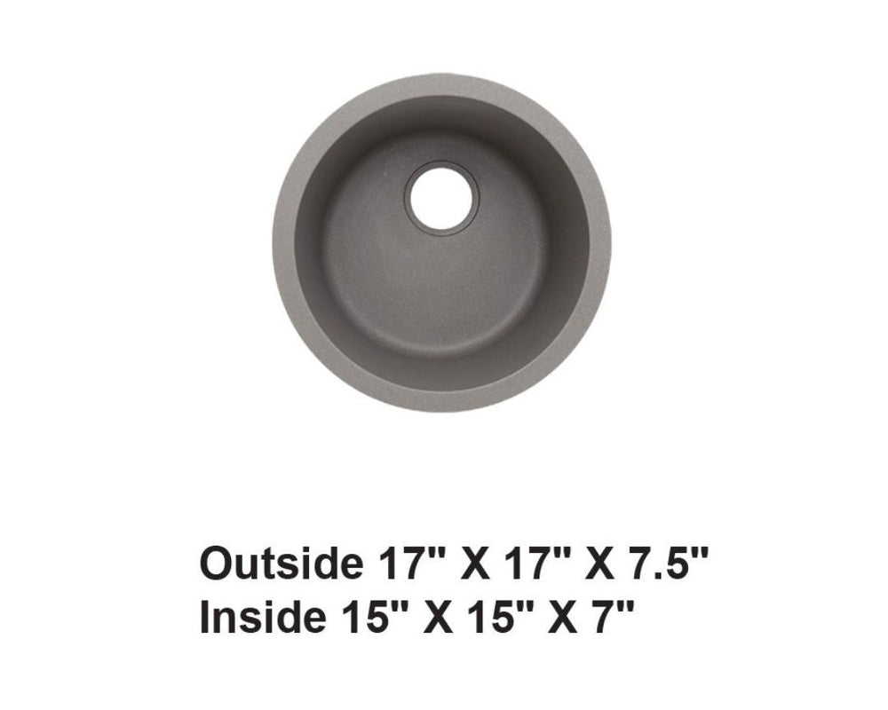 AD-GC38-Gray-Granite Compound Sink Gray