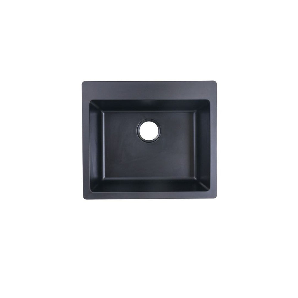 AD-GCD48-Black-Granite Compound Sink- Black