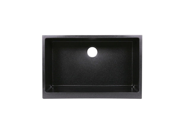 AD-GCF78 Black-Granite Compound Sink- Black