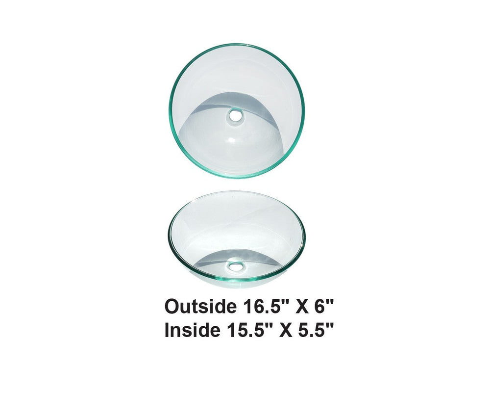 AD-GL15-Vessel Glass Sink