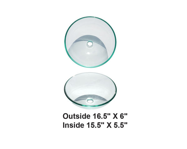 AD-GL15-Vessel Glass Sink