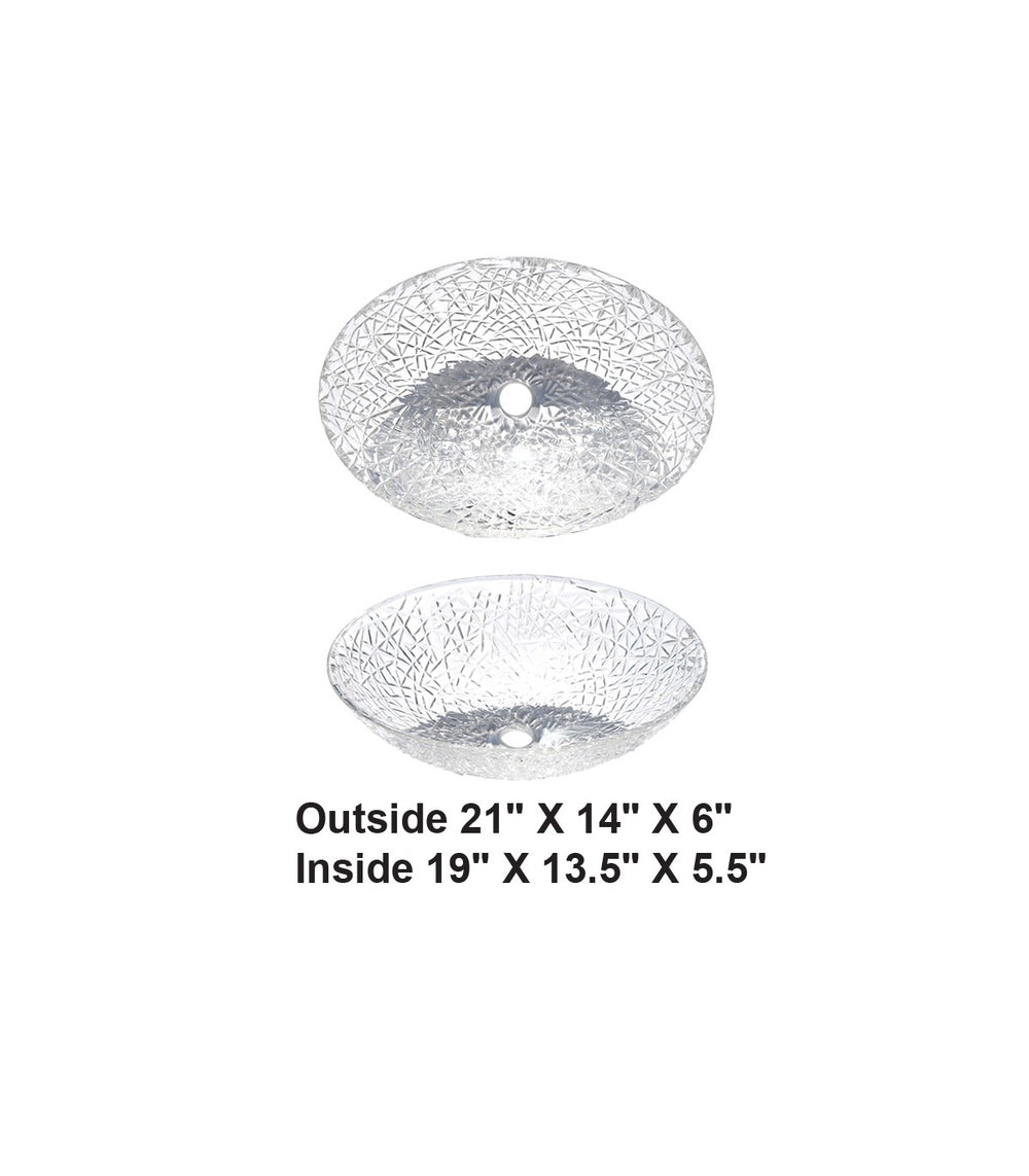AD-GL2-Vessel Oval Glass Sink
