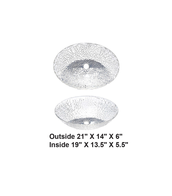 AD-GL2-Vessel Oval Glass Sink
