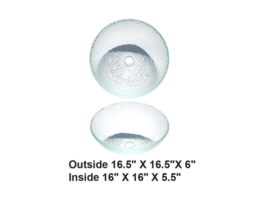 AD-GL3-Vessel Round Glass Sink