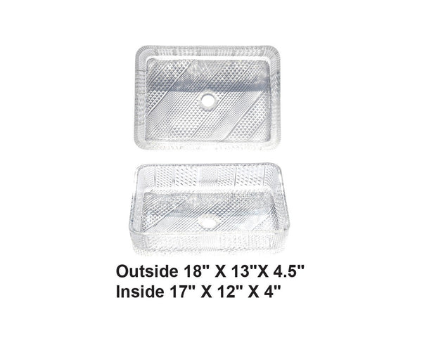 AD-GL5-Vessel Rectangular Glass Sink