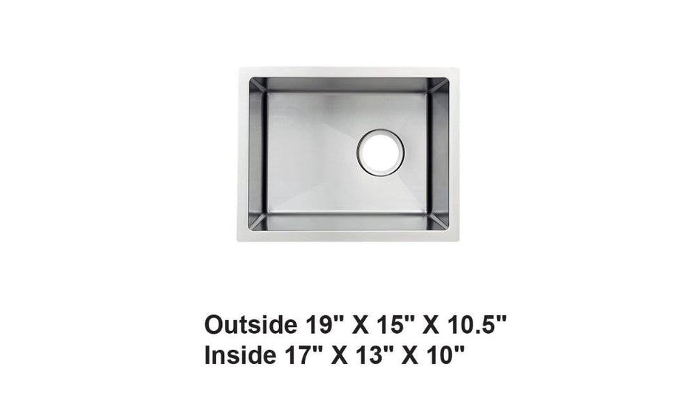AD-H28 Handmade Undermount Single Bowl Stainless Steel Sink