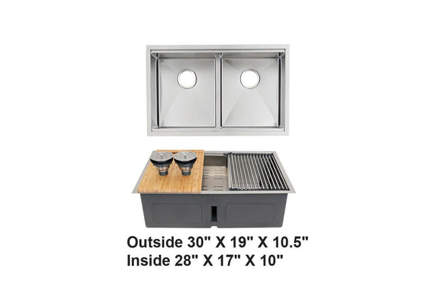 AD-H3019D-Workstation Stainless Steel Sink