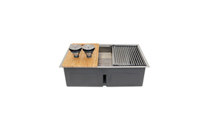 AD-H3019D-Workstation Stainless Steel Sink