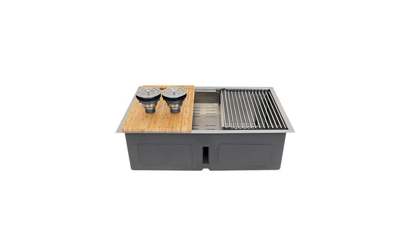AD-H3019D-Workstation Stainless Steel Sink