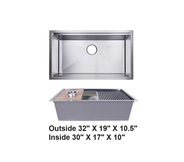 AD-H3219-1 -Workstation Stainless Steel Sink