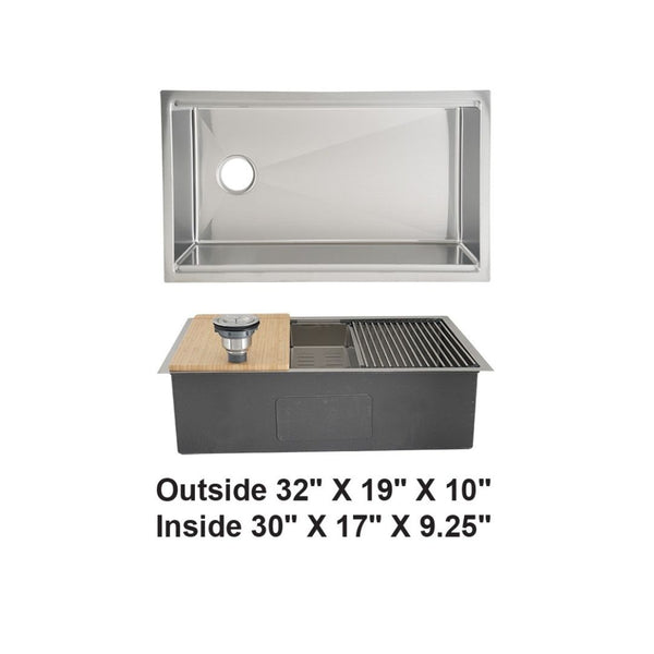 AD-H3219C-Workstation Stainless Steel Sink