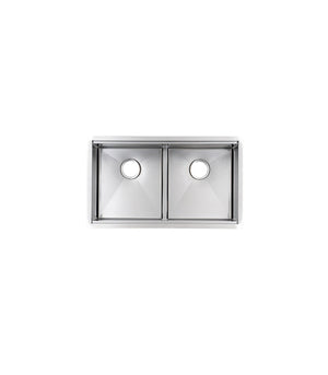 Double Bowl Zero Radius Workstation Kitchen Sink-  34” x 19” x 10”