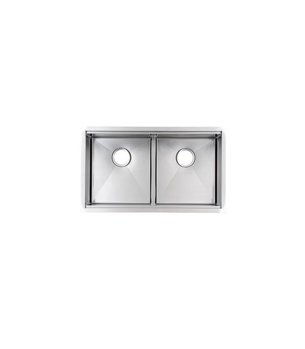 Double Bowl Zero Radius Workstation Kitchen Sink-  34” x 19” x 10”