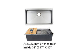 AD-H3419 -Workstation Stainless Steel