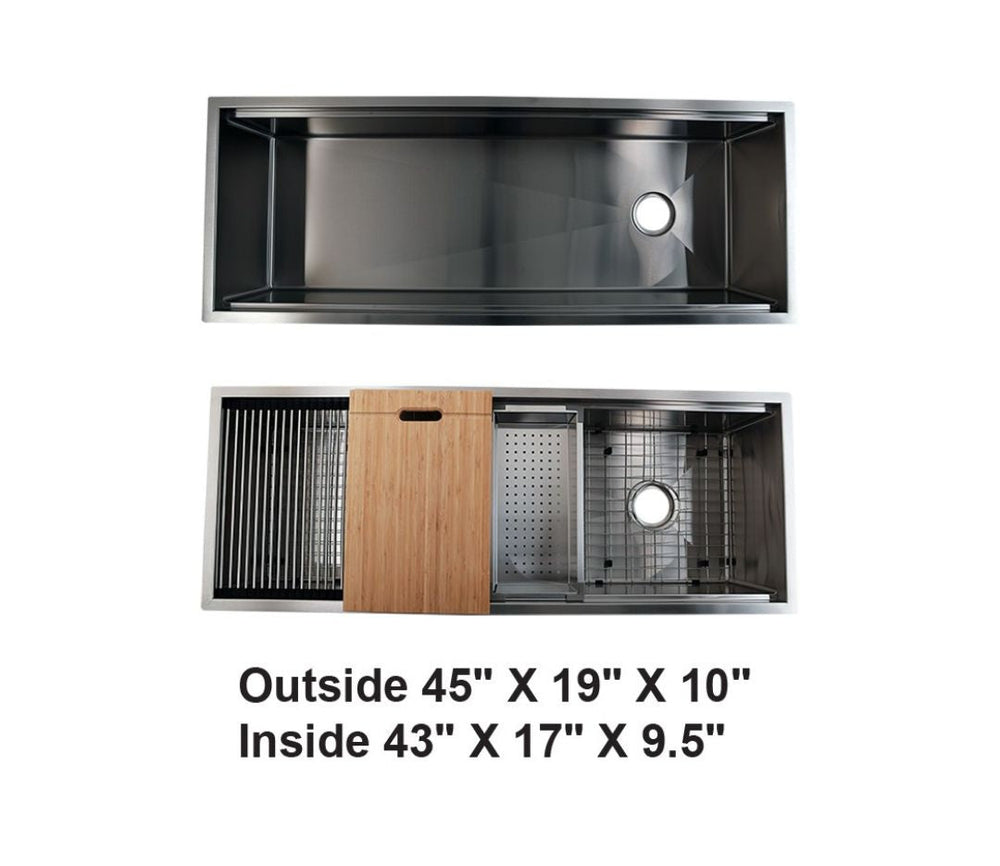 AD-H4519-Single Bowl Workstation Sink